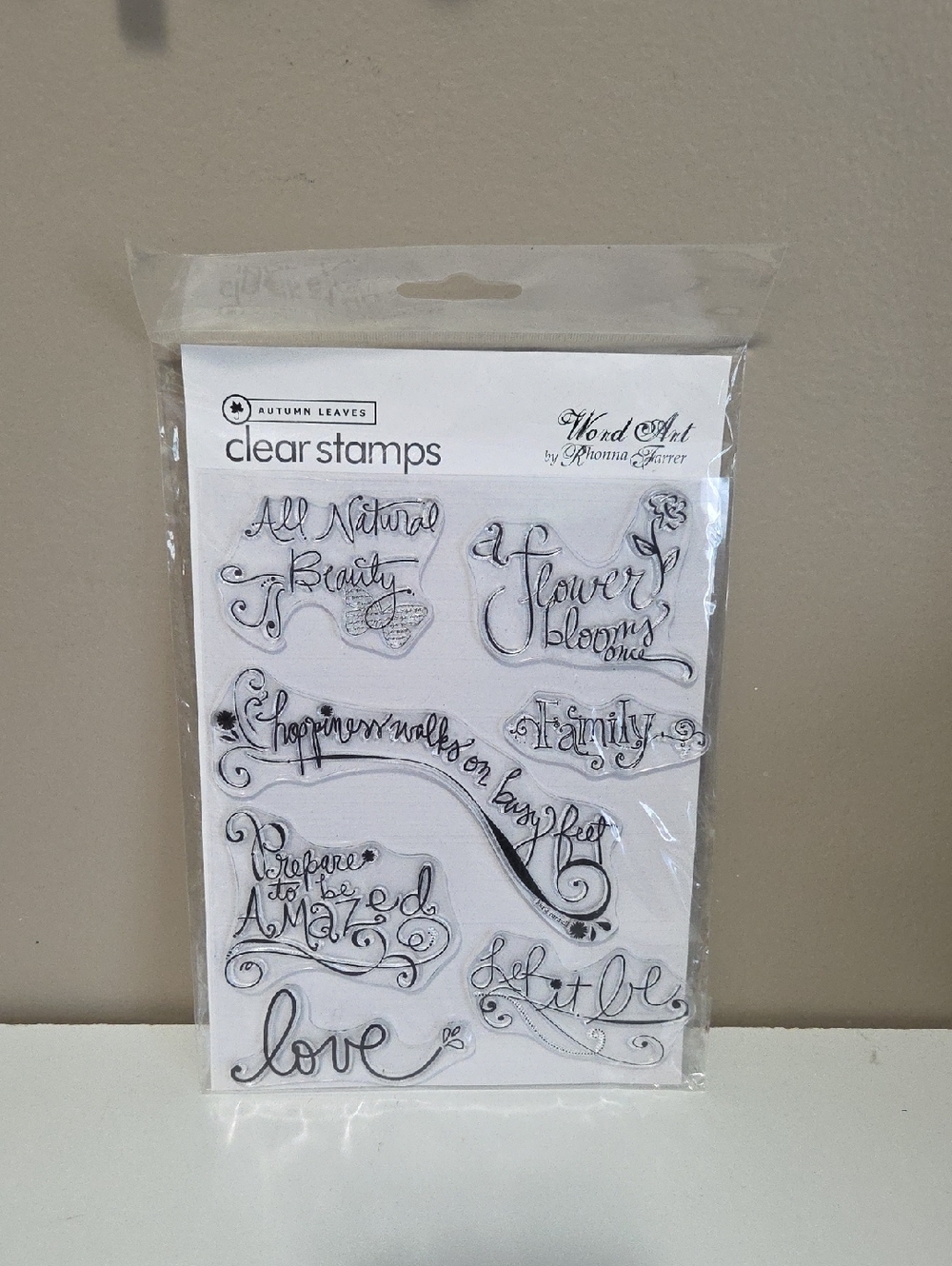 Word Art Clear Stamp Set